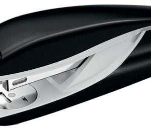 Petrus 635 Grapadora Metalica - Hasta 30 Hojas - Extraegrapas Integrado - Grapado Cerrado, Abierto y Clavado - Color Negro Metalizado