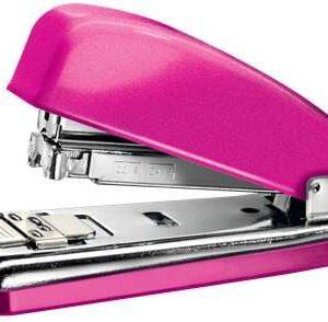 Petrus 226 Grapadora Metalica - Hasta 30 Hojas - Grapado Cerrado, Abierto y Clavado - Color Fucsia Metalizado