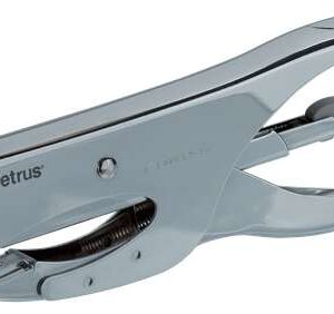 Petrus 222 Grapadora de Tenaza - Hasta 40 Hojas - Grapado Cerrado y Abierto - Diseño Ergonomico - Color Cromado