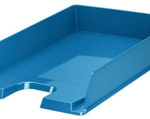 Esselte Europost Vivida Bandeja Portadocumentos - Formato Vertical - A4 - Espacio para Etiqueta Identificativa - Color Azul