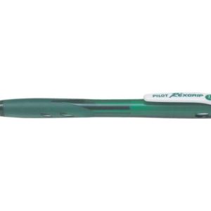 Pilot Boligrafo de Bola Retractil Rexgrip BeGreen - Punta Redonda 1mm - Trazo 0.27mm - 77% de Plastico Reciclado - Recargable - Grip Ergonomico - Color Verde