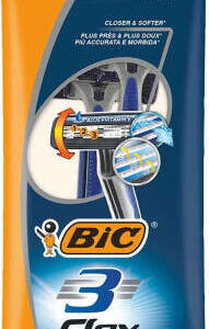 Bic Flex 3 Pack de 2 Maquinillas de Afeitar Desechables de 3 Hojas - Cabezal Pivotante - Tira Lubricante con Aloe Vera