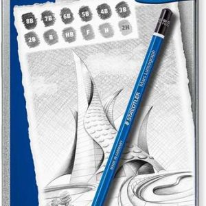 Staedtler Mars Lumograph 100 Pack de 12 Lapices de Grafito - Resistencia a la Rotura - Graduaciones Surtidas