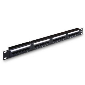 Aisens Patch Panel de 24 Puertos RJ45 Cat.5e UTP - 19" 1U Dual IDC - Color Negro