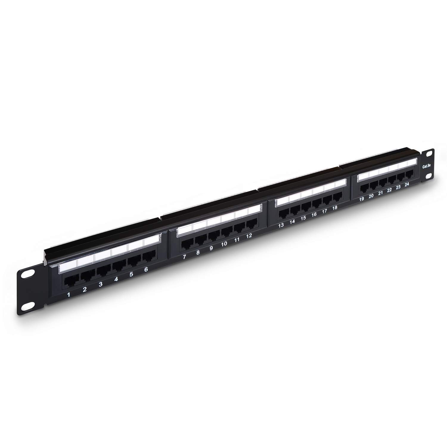 Aisens Patch Panel de 24 Puertos RJ45 Cat.5e UTP - 19" 1U Dual IDC - Color Negro