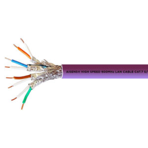 Aisens Cable de Red RJ45 Cat.7 S/FTP PIMF Rigido AWG23 con CPR - Bobina de 305m 100% Cobre para Instalacion - Color Violeta