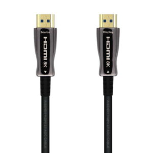 Aisens Cable HDMI V2.1 AOC (Active Optical Cable) Fibra Optica Ultra Alta Velocidad UHS 8K@60Hz 4K@120Hz 4:4:4 48Gbps - A/M-A/M - 70m - Color Negro
