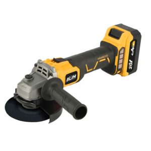 Blim Radial a Bateria 115mm 20V 4Ah - Motor sin Escobillas - Velocidad 1000/3000/4500/8500rpm - Agarre Ergonomico - Incluye Bateria y Maletin de Transporte