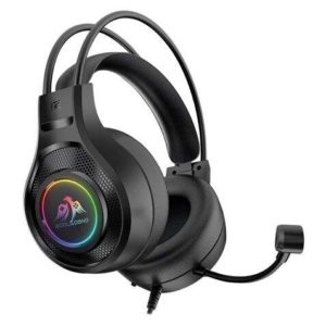 Coolsound G7 Auriculares Gaming con Microfono Flexible - Compatible con PC, MAC, PS5, PS4, Xbox 360, Nintendo Switch - Iluminacion LED - Diadema Ajustable - Almohadillas Acolchadas - Controles en Auricular - Cable de 2m