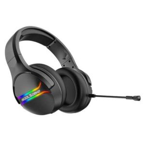 Coolsound G9 Auriculares Gaming Inalambricos con Microfono Extraible - Compatible con PC, MAC, PS5, PS4, Xbox 360, Nintendo Switch - Autonomia hasta 15h -  Iluminacion RGB - Diadema Ajustable - Almohadillas Acolchadas - Controles en Auricular