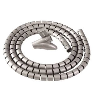 Fellowes CableZip Organizador de Cables - Reutilizable - Incluye Herramienta de Montaje - Color Plata