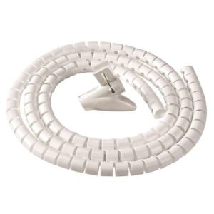 Fellowes CableZip Organizador de Cables - Reutilizable - Incluye Herramienta de Montaje - Color Blanco
