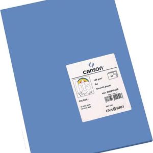 Canson Guarro Pack de 50 Cartulinas Iris A4 de 185g - 21x29.7cm - Color Azul Mar