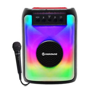Coolsound Party Boom A380 Altavoz Portatil Bluetooth 20W 3" - Iluminacion LED - USB, MicroSD, Jack3.5mm - Bateria 3.7V 1500mAh - Asa de Transporte - Microfono Incluido