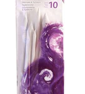 Daler Rowney Simply Pack de 12 Esfuminos - 4 Difuminos y 6 Esfuminos - Color Blanco