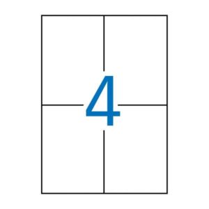 Apli Etiquetas Blancas Removibles 105x148mm - Permite Retirar sin Dejar Rastro - 100 Hojas