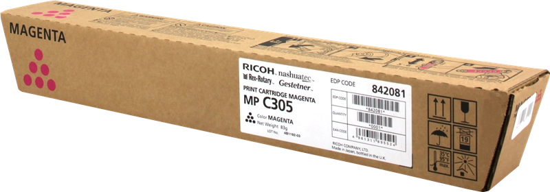 Ricoh Aficio MP-C305/MP-C305SPF Magenta Cartucho de Toner Original - 842081/841596/MPC305E