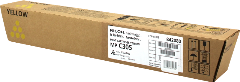 Ricoh Aficio MP-C305/MP-C305SPF Amarillo Cartucho de Toner Original - 842080/841597/MPC305E