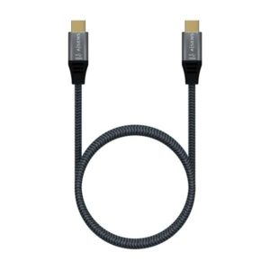 Aisens Cable USB 3.2 Gen2x2 Aluminio 20Gbps 8K@30Hz 5A 100W E-Mark, Tipo USB-C/M-USB-C/M - 1.0m - Color Gris