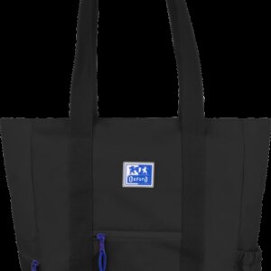 Oxford Tote B-Trendy Bolso de Mano - Bolsillo Frontal y Laterales - Compartimento para Portatil/Tablet - Cierre de Cremallera - Tamaño 34x31x12cm - Color Negro