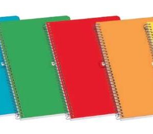 Enri Plus Cuaderno Espiral Formato Cuarto 1 Linea - 80 Hojas 60gr con Margen - Cubierta Dura - Colores Surtidos