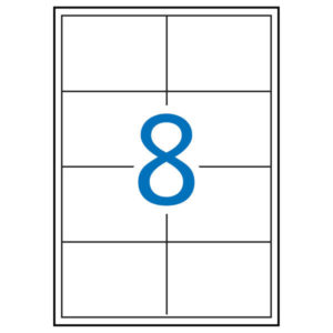 Apli Etiquetas Blancas Permanentes 97.0 x 67.7 mm 100 Hojas