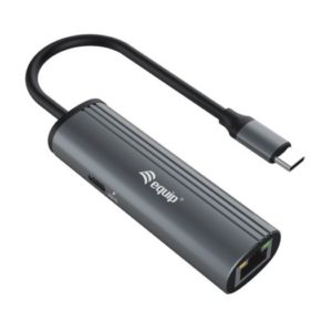 Equip  Adaptador USB-C a Gigabit RJ45 + USB-C PD - Carcasa de Aluminio