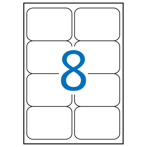 Apli Etiquetas Blancas Permanentes 99.1 x 67.7mm 100 Hojas