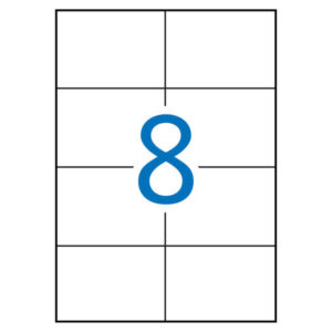 Apli Etiquetas Blancas Permanentes para Laser 105.0 x 74.0mm 250 Hojas