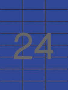 Apli Etiquetas Azules Permanentes 70.0 x 37.0mm 20 Hojas
