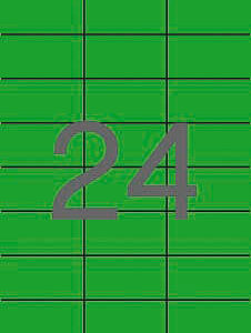 Apli Etiquetas Verdes Permanentes 70.0 x 37.0mm 20 Hojas
