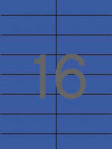 Apli Etiquetas Azules Permanentes 105.0 x 37.0mm 20 Hojas