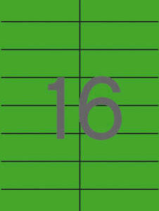 Apli Etiquetas Verdes Permanentes 105.0 x 37.0mm 20 Hojas