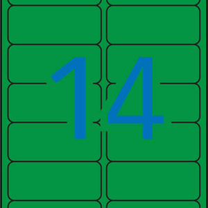 Apli Etiquetas Verdes Permanentes 99.1 x 38.1mm 20 Hojas