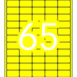 Apli Etiquetas Amarillo Fluorescente Permanentes 38.1 x 21.2mm 20 Hojas