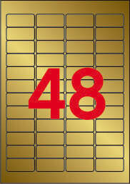 Apli Etiquetas Metalizadas Oro 45.7 x 21.2mm 20 Hojas