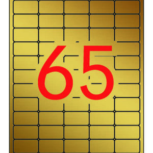 Apli Etiquetas Metalizadas Oro 38.1 x 21.2mm 20 Hojas