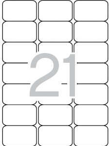 Apli Etiquetas Translucidas Resistentes Intemperie 63.5 x 38.1mm 20 Hojas