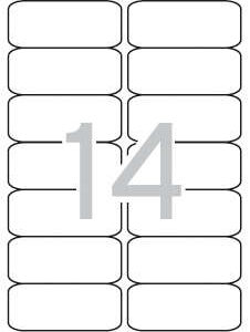 Apli Etiquetas Translucidas Resistentes Intemperie 99.1 x 38.1mm 20 Hojas