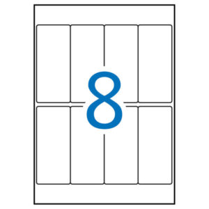 Apli Etiquetas A5 Blancas 36.0 x 82.0mm 15 Hojas