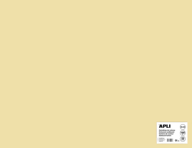 Apli Cartulina Crema 50 x 65cm 170g 25 Hojas