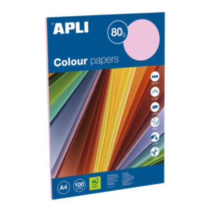 Apli Papel Color Rosa A4 100 Hojas