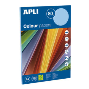 Apli Papel Color Azul Pastel A4 100 Hojas