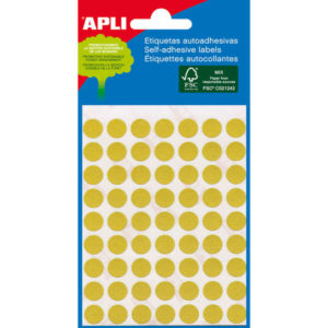 Apli Etiquetas Minibolsa Amarillas Ø 8.0mm 3 Hojas