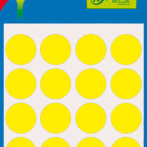 Apli Etiquetas Minibolsa Amarillas Ø 19.0mm 5 Hojas