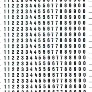 Apli Numeros Transferibles - 4mm - Facil Aplicacion - Negros Intensos - 528 Caracteres - Negro