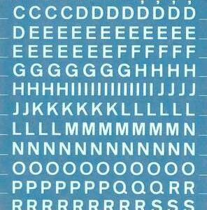 Apli Letras Transferibles Blancas 6mm - 258 Caracteres - Facil Aplicacion - Gran Adherencia - Versatil Blanco