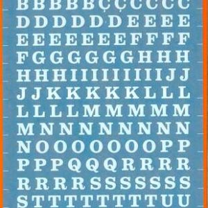 Apli Letras y Numeros Transferibles - 6mm - Facil Aplicacion - 214 Caracteres - Blanco