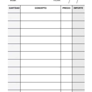 Apli Talonario Camarero Bolsillo Natural Duplicado A-140 - Papel Autocopiativo - 50 Hojas - Tamaño 105x148mm - Resistente al Agua - Color Natural