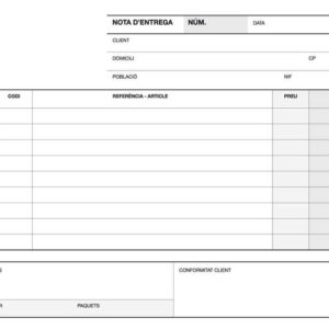 Apli Talonario Entrega 1/4 Apaisado Duplicado A-49 - Formato Apaisado - Duplicado - Numeracion Secuencial - Papel Autocopiativo - Color Blanco